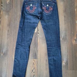 True Religion 27 Skinny Low Rise Jeans